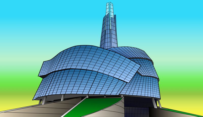 Canadian Museum for Human Rights Vector Art made for Large Format Printing by Ray Jaworski